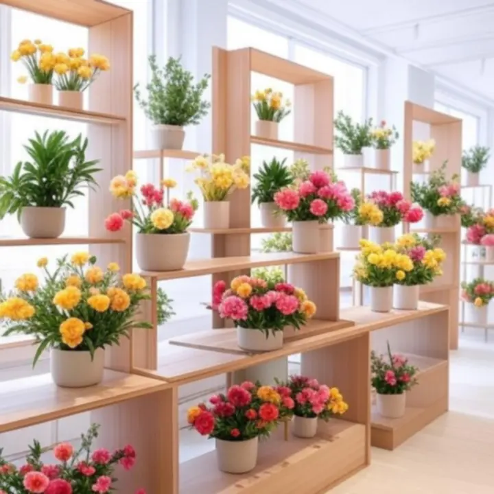 Minimalistyczne wnętrze butikowego showroomu Floravixo